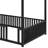 Metal House Bed With Detachable Shelves-1125106455