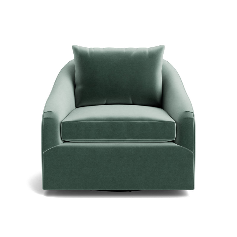 Laurel Swivel Chair, Performance Velvet - Jade