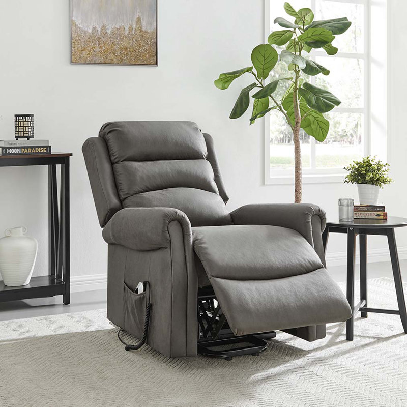 Clintonpark 82cm Wide Lift Assist Standard Recliner, Grey
