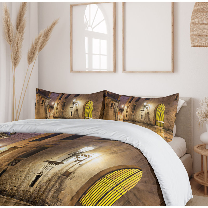 Modern & Contemporary Polyester Duvet Cover, Queen Duvet Cover + 2 Shams