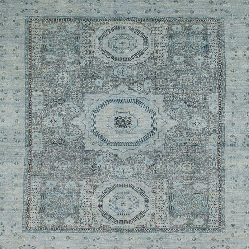 Tapis abstrait moderne 1463, Carré 6 pi