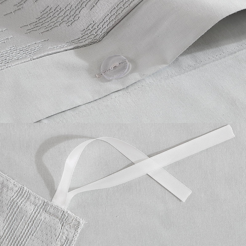Ensemble de housse de couette gris Vera Wang Illusion, Housse de couette pour grand lit et 2 taies décor