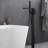 Single Handle Freestanding Bathtub Wall Mounted Faucet With Hand Shower Bathtub Faucet , Matte Black