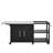 76.6" Outdoor Large Grill Cart with Storage Cabinet, Outdoor Kitchen Island with Steel Drop Leaf for Large Big Green Egg