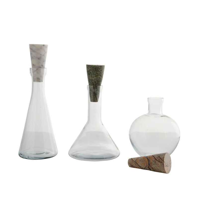 Oaklee 3 - Piece Glass Whiskey Decanter Set