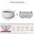12 in. Pearl White(Upgraded Interior) Small Concrete Round Planter/ Pot Indoor & Outdoro Planter Bowl with Drainage Hole-579127642-541061316