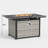 43.3'' Outdoor Propane Fire Pit Table, 55,000 BTU, Aluminum Tabletop & All-Weather HDPE Wicker Base, Includes Black Rain Cover