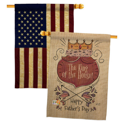 Drapeau de maison en polyester 2 côtés 40 x 28 po