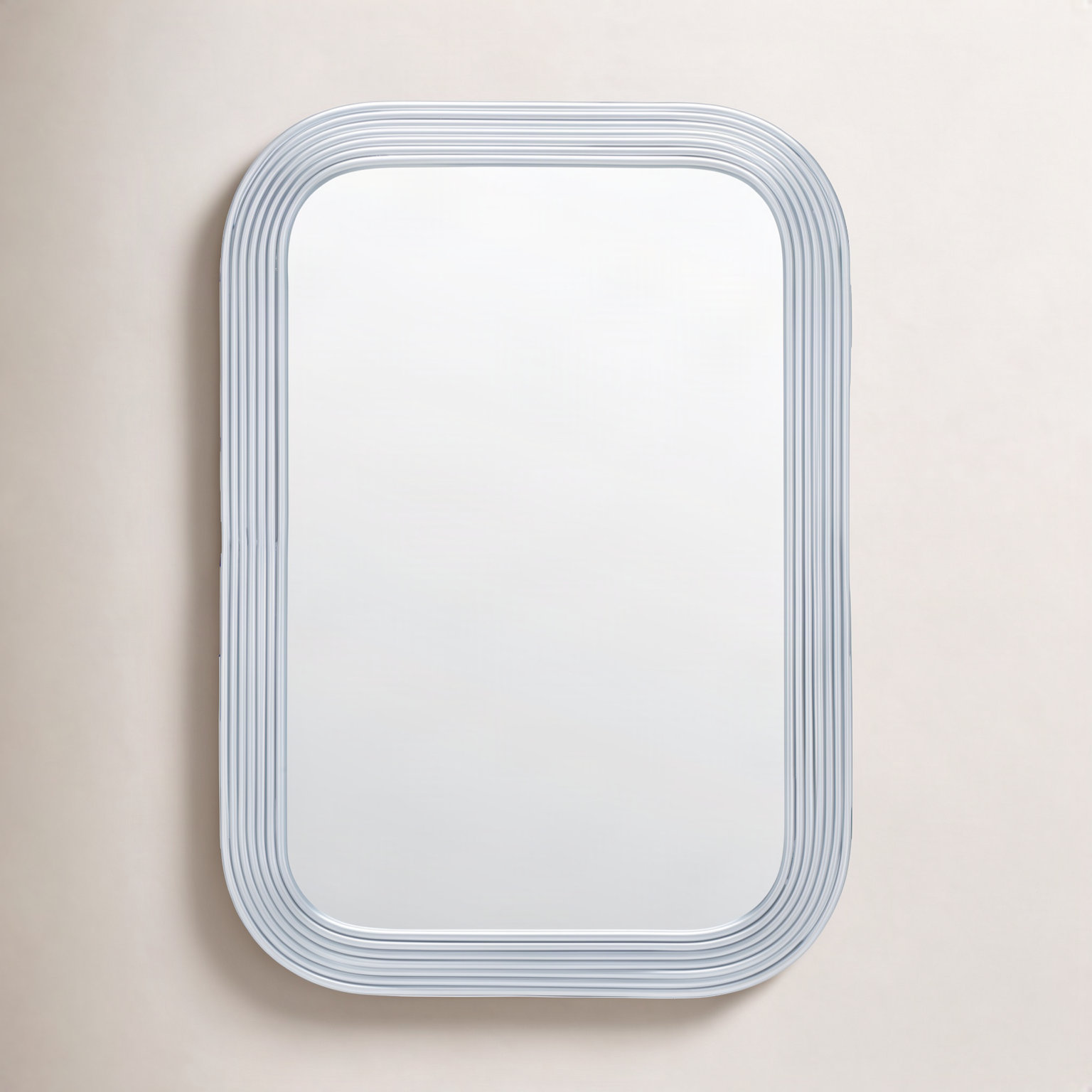 Elowen Metal Rectangle Mirror, Silver