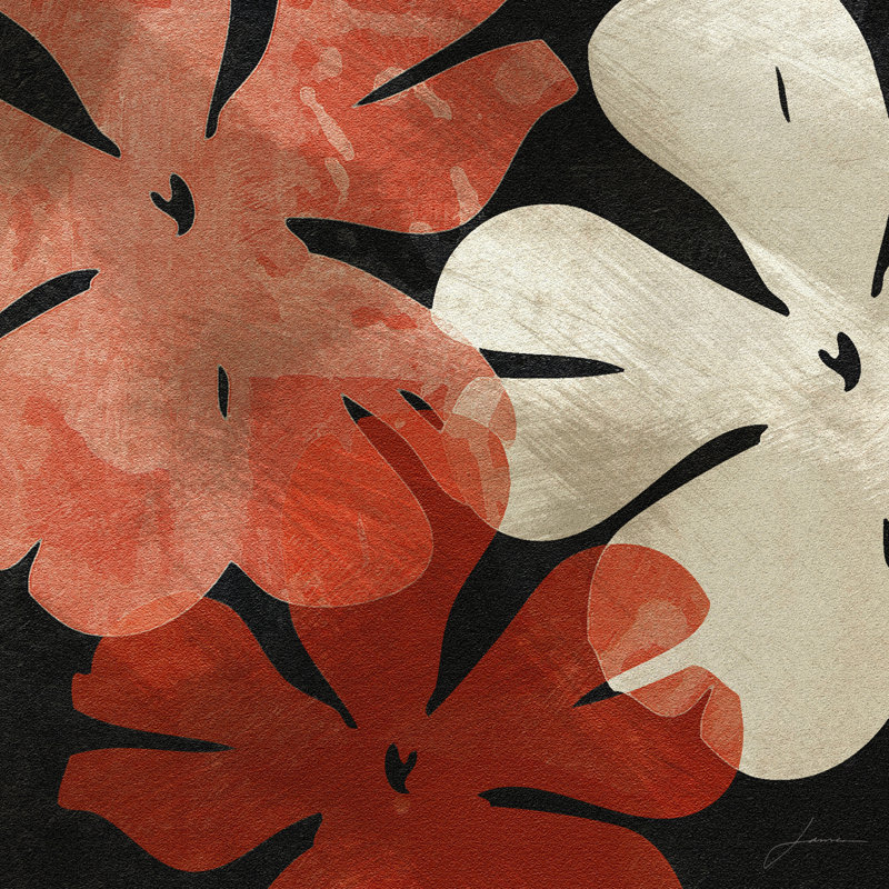 Bloomer Tiles III by James Burghardt - Wrapped Canvas Painting, 30cm H x 30cm W