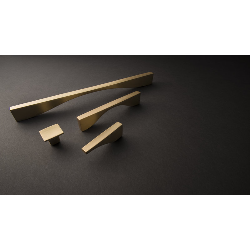 Channel Collection Knob - 1-1/4" x 1 " Cabinet Knob - Contemporary Hardware for Drawers & Cabinets, Champagne Bronze