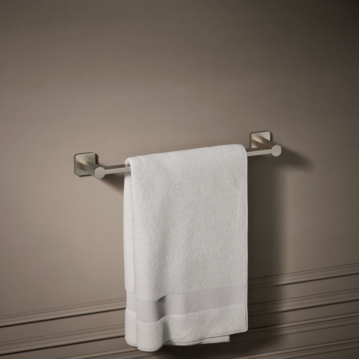 Parallel Towel Bar, Vibrant Brushed Nickel, 18"W