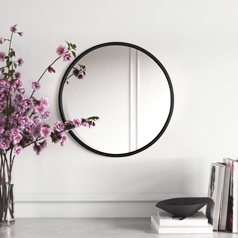 Miroir de salle de bain Aurilla, Noir