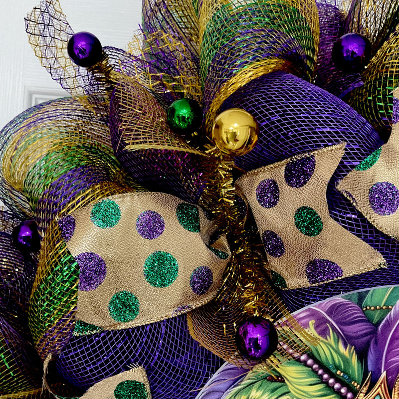 Couronne en filet Mardi Gras