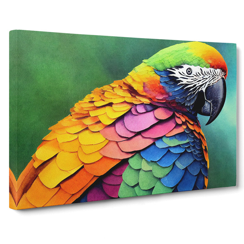 Colourful Parrot Vol.3 - Wrapped Canvas, 40cm H x 60cm W x 3cm D