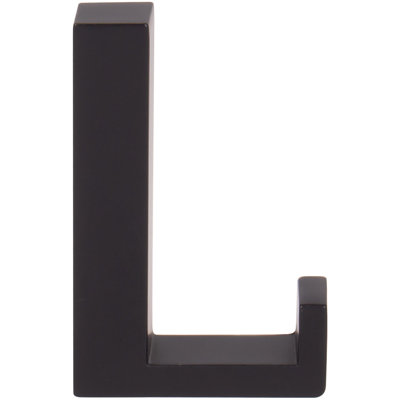 Modern Single Robe Hook - Matte Black