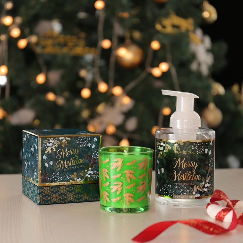 Bougie de Noël parfumée en forme de pin