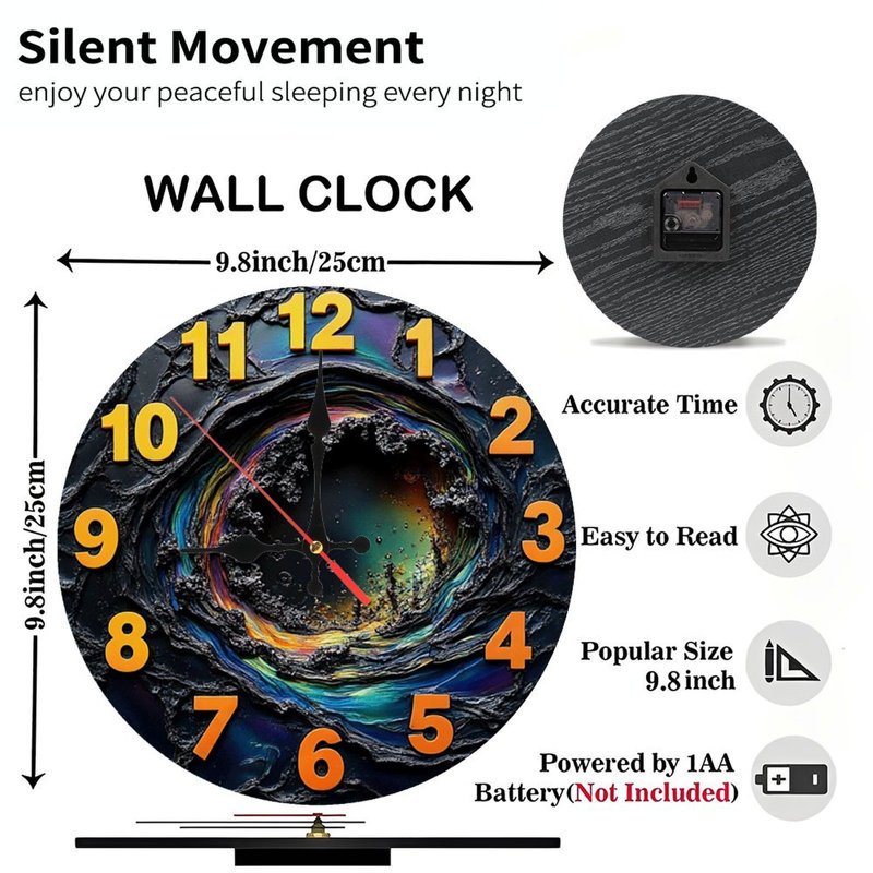 Unique Abstract Oil Painting Wall Clock
