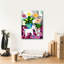 «White Kitty And Flowers» par Holly McGee, art sur toile-1017859363