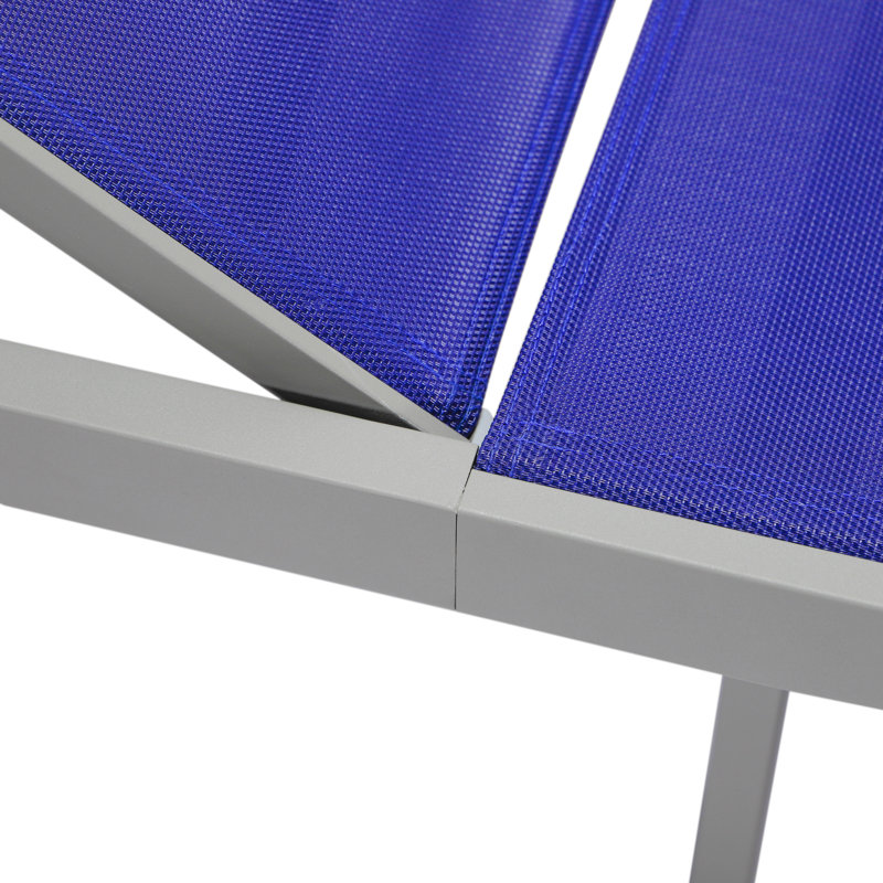 Marlin Modern Aluminum Outdoor Reclining Chaise Lounge - Weather-Resistant Sling Patio Chair for Poolside & Sunbathing