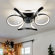 Dalayshia 20.5" Indoor Ceiling Fans With Lights, Flush Mount Dimmable