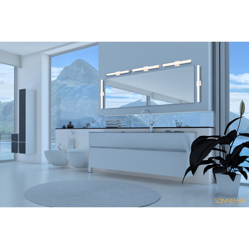 Tubo Slim 1 - Light LED Bath Bar, Drum, Polished Chrome