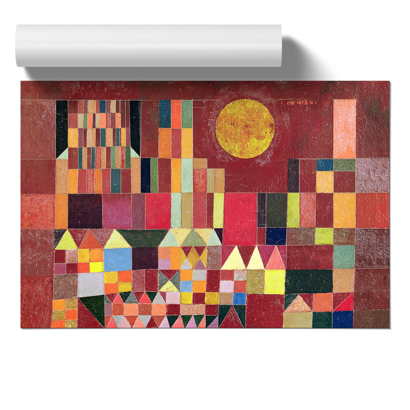 Slot Og Sol by Paul Klee - No Frame Painting, 21cm H x 30cm W x 0.1cm D