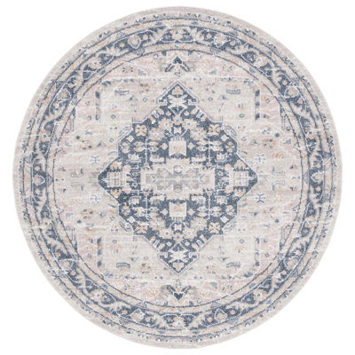 Hulme Oriental Area Rug in Beige/Navy