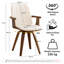 Modern Upholstered Leather Swivel Dining Chairs-1767130281