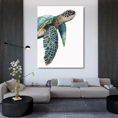 Bay Isle Home™ Hatfield, Jodi Gallery Wrapped Canvas Art Titled: Great Sea TurtleÃ‚Â