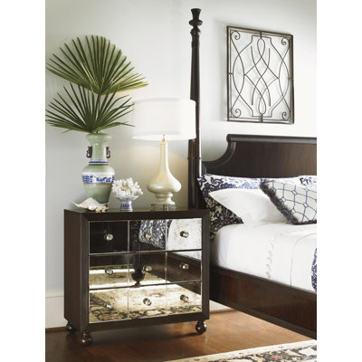 Royal Kahala Starlight Mirrored Nightstand by Tommy Bahama Home