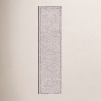 Gray Beige Hand-Tufted Wool Rug