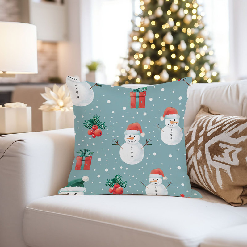 Holiday Christmas Snowman Pattern I, 20"H x 20"W