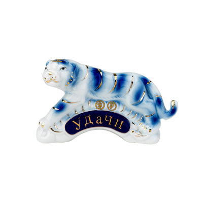 Figurine de tigre en verre fait à la main Adain