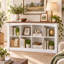 Organisateur de rangement Manis à 8 cubes avec moulures décoratives et accents de garniture arquée