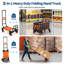 Chariot de manutention pliable 2 en 1, robuste et convertible (150 kg), avec panier pliable, cordon élastique, roues en caoutchouc et poignée rétractable. Parfait pour les déménagements, le bureau et le transport de bagages. Couleur : orange.
