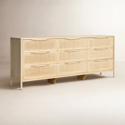 Nellie 9 Drawer Cane Dresser