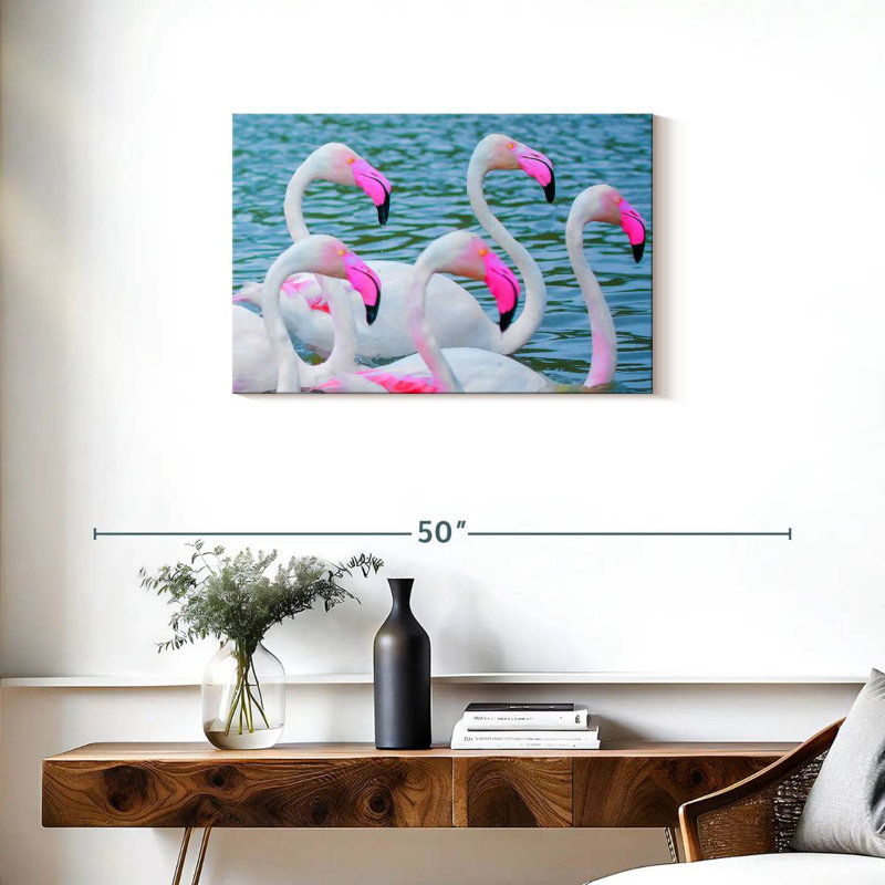 Flamants roses Brampt, H 20 po x l 30 po