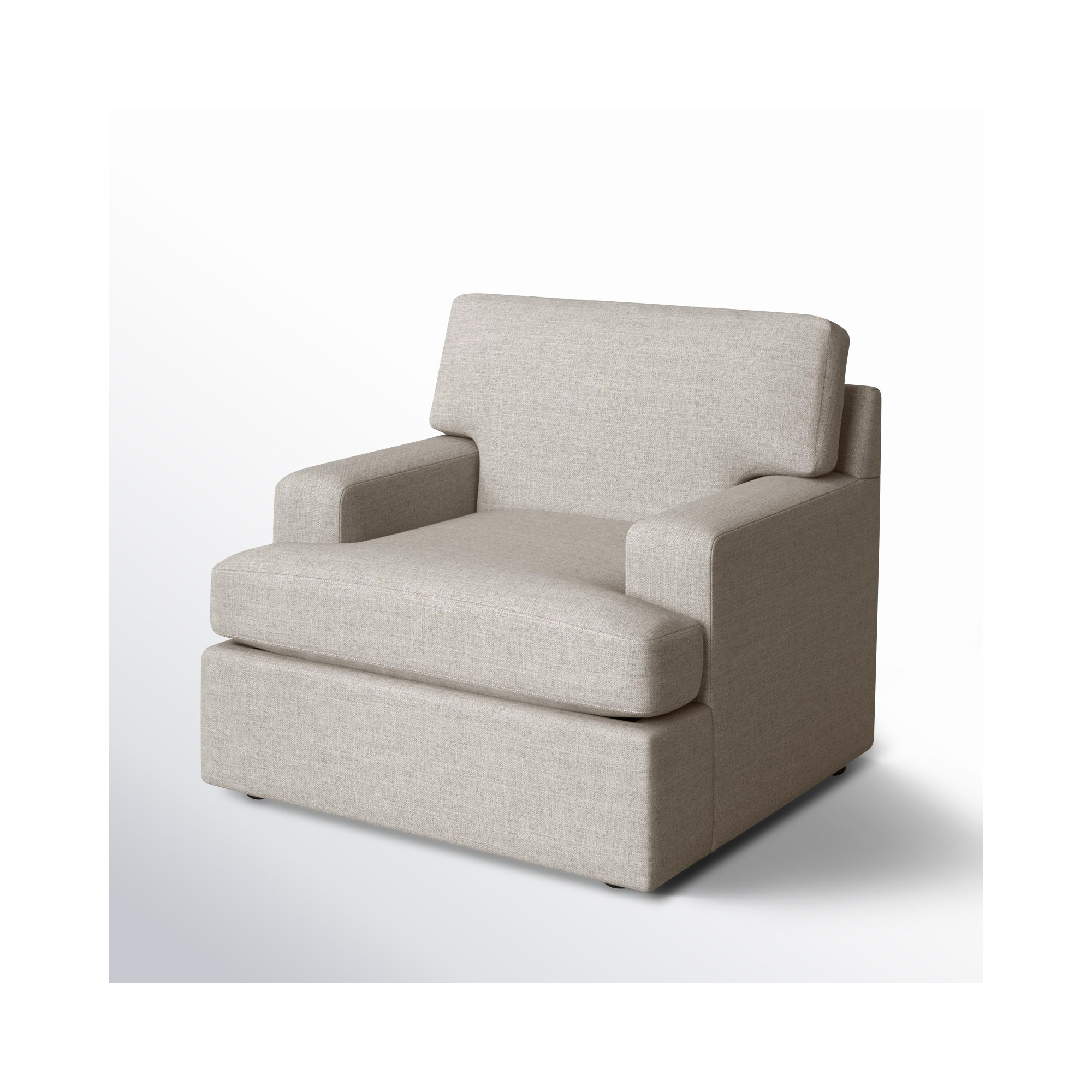 Cleo Upholstered Custom Accent Chair, Turbo Ash Basketweave