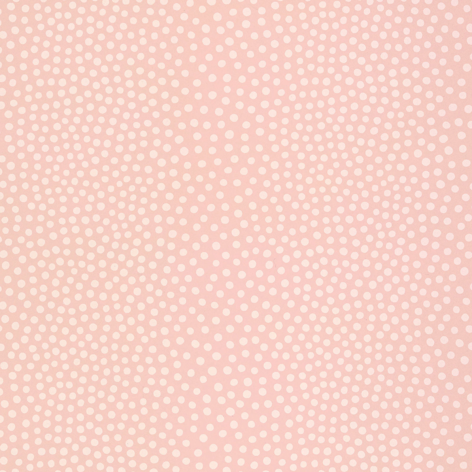 Schumacher Raindots Wallpaper Roll, Washed Pink