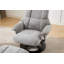 Fauteuil inclinable de massage en chenille pivotant à 360 ° avec repose-pieds Brian-2005758017