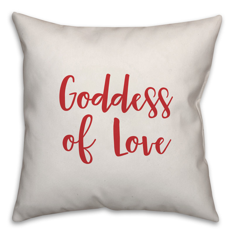  Coussin Goddess of Love, Blanc / rouge, Housse de coussin