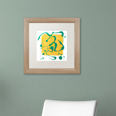 «Gregson Yellow Square on White» par Retirer Amy Vangsgard - reproduction d'art sur toile