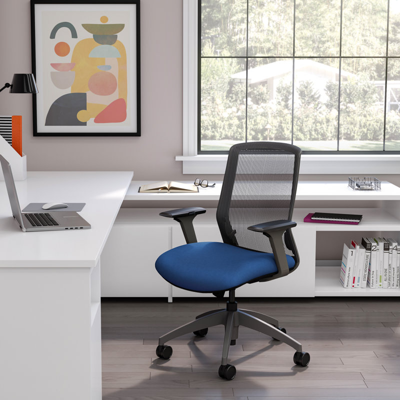Neo Lite Ergonomic Synchro Tilt Task Chair from 9to5 Seating, Blue, Gray