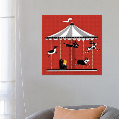 Carousel 1 Piece Wrapped Canvas Wall Art
