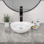 Lavabo vasque ovale moderne en céramique pour meuble-lavabo, installation au-dessus du comptoir, durable et facile à nettoyer