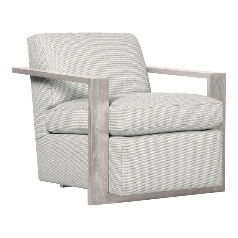 Thom Filicia Home 32" Wide Upholstered Armchair, Dove Gray, Callaloo Cotton
