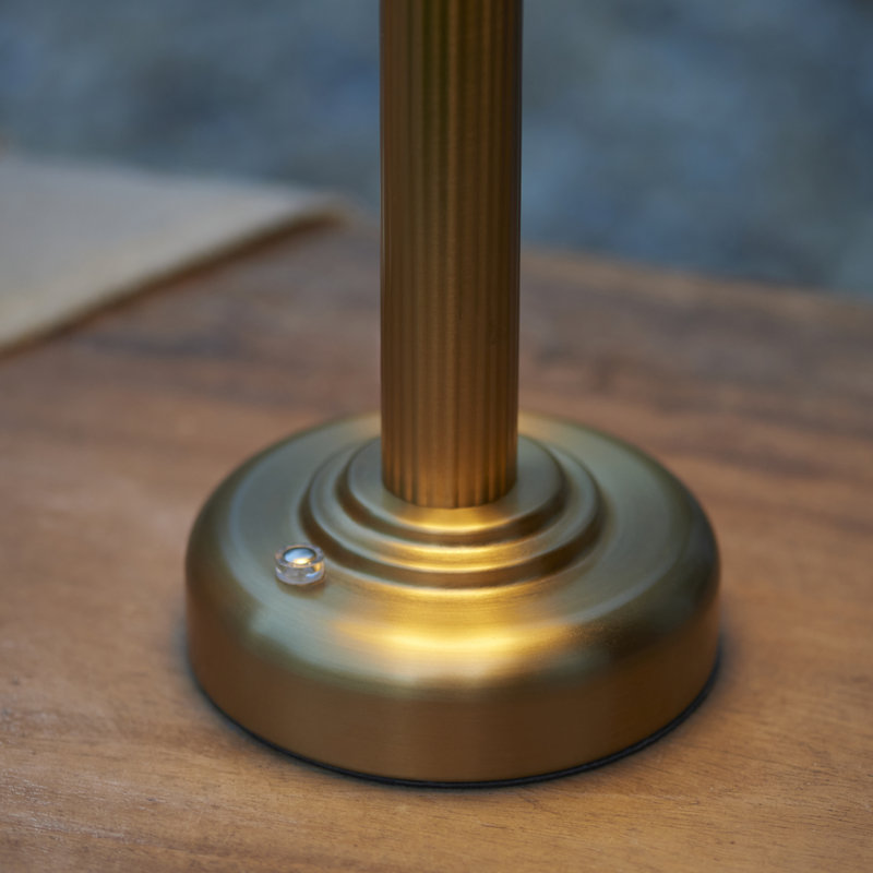 Bridport Rechargeable Table Lamp finished in Warm Brass