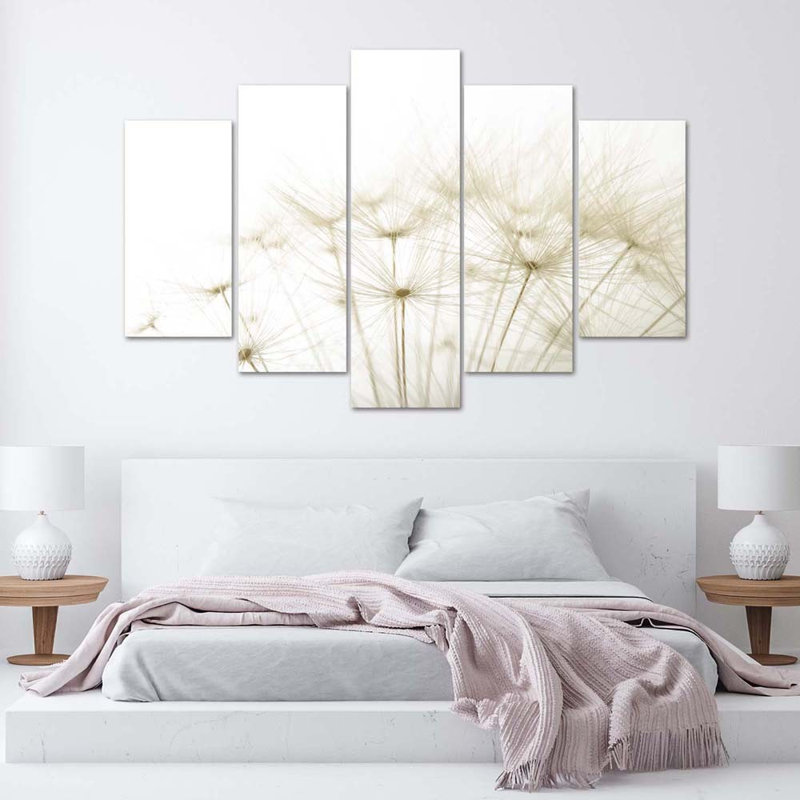 Blower Flower Nature 5 Piece Wall Art Set on Canvas