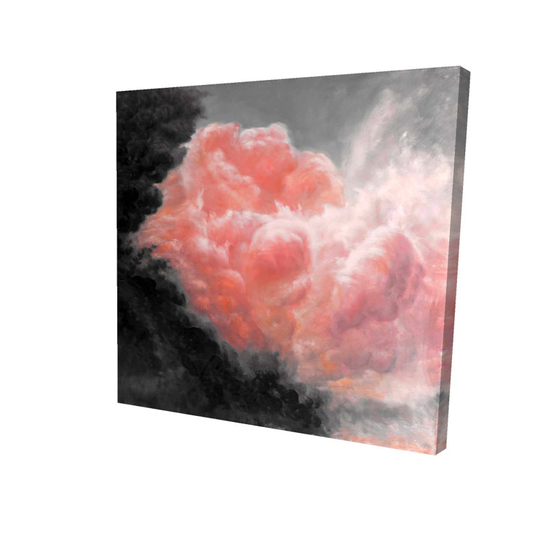Dark Clouds | Gray Landscape Canvas for Home Decor, 36" H x 36" W